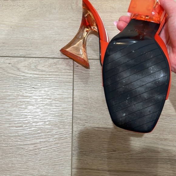 ZARA Orange Lucite Heels - Picture 3 of 3